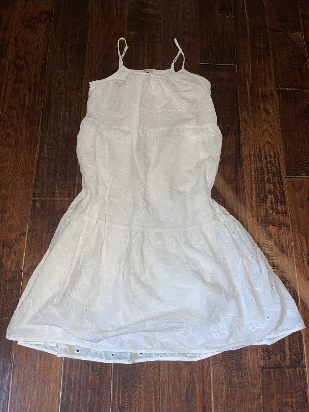 White Eyelet Spaghetti Strap Sundress